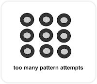 too many pattern attempts Android