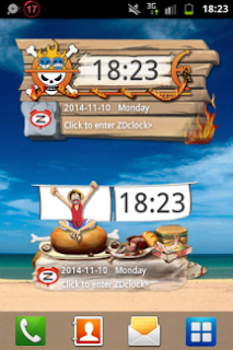 Clock Widget One Piece Untuk Android