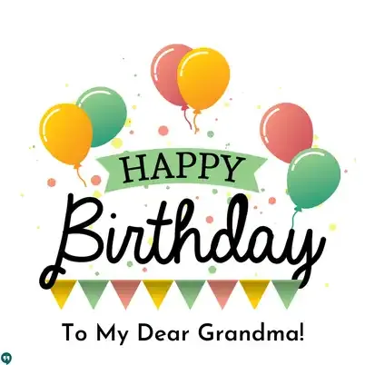 happy birthday to my dear grandma images with balloons