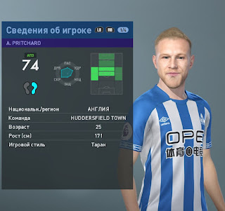 PES 2019 Faces Alex Pritchard by Andrey93