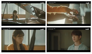 Jin So Nee playing piano