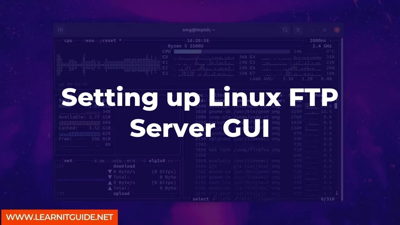 Setting up Linux FTP Server GUI