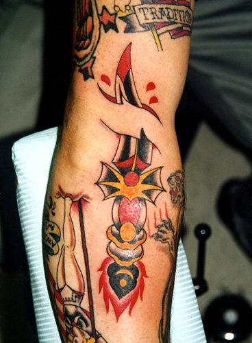 Traditional Dagger Tattoos