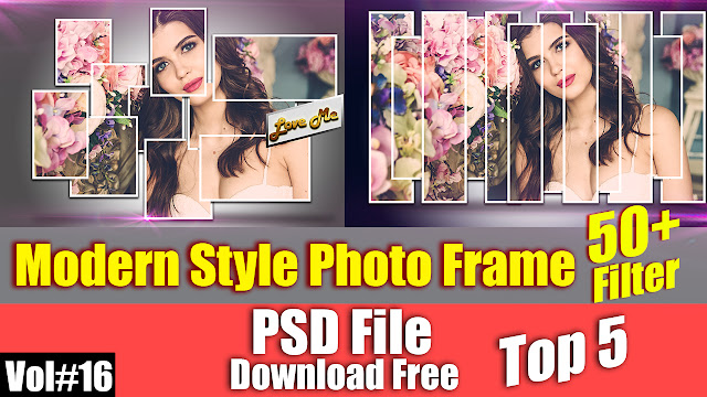 Modern Photo Frame Templates For Photoshop Download Free Vol#16