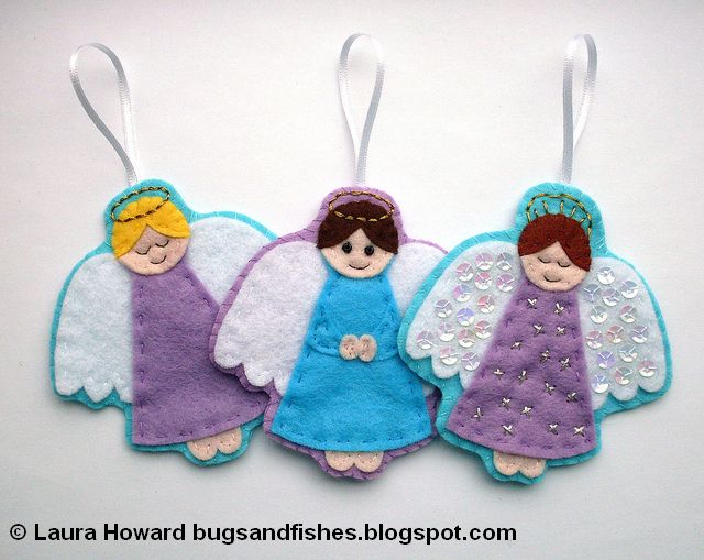 felt angel ornaments