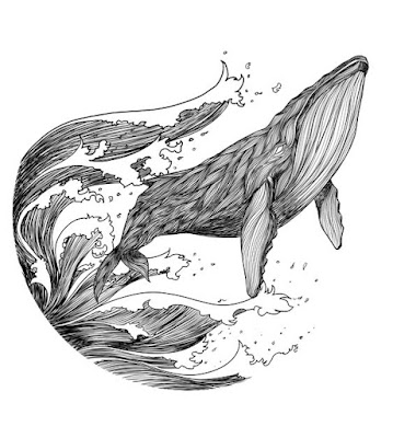 Whale-on-the-Waves-Tattoo-Designs