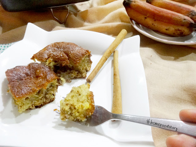 Niken's Basic Banana Cake with Honey Lemon Butter || homefoodstory.blogspot.com