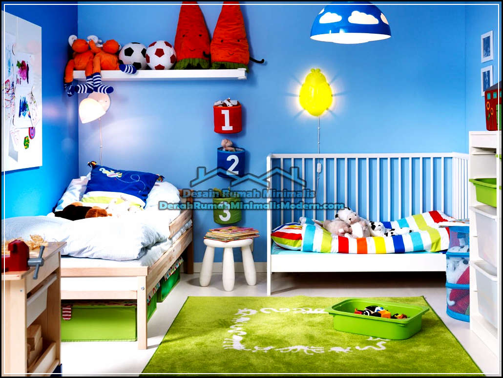 54 Desain Kamar Tidur Minimalis Anak Laki-Laki Yang Ceria 