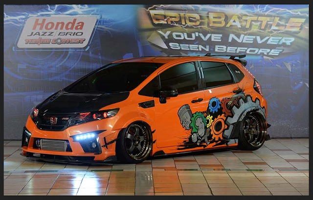 Gambar Modifikasi Honda Brio Airbrush Terbaru 2017