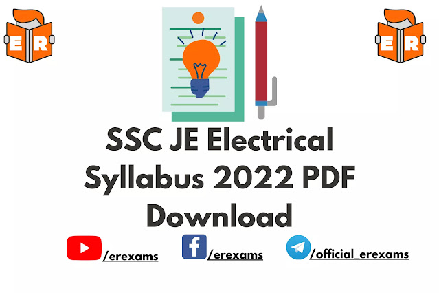 SSC JE Electrical Syllabus 2022 PDF Download