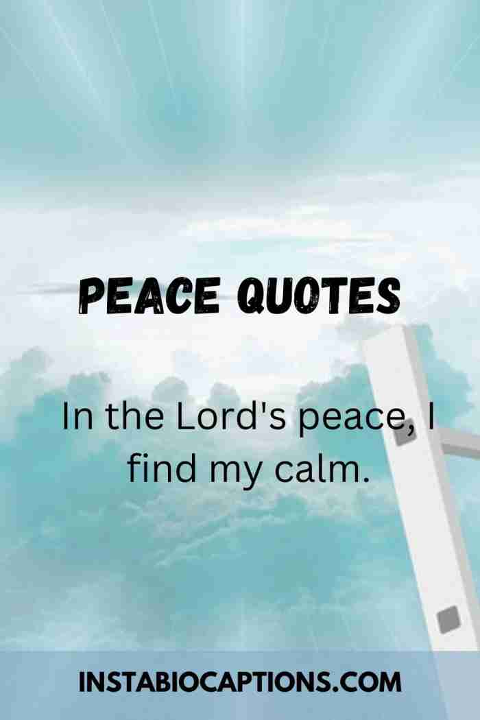 peace god captions for instagram in english