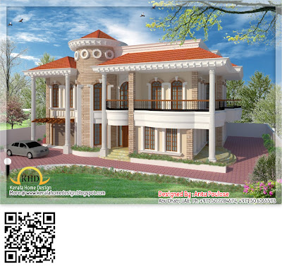 Middle East Style Duplex House Design - 348 Square Meter (3750 Sq. Ft.) - November 2011