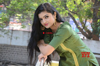 Akshitha cute beauty in Green Salwar at Satya Gang Movie Audio Success meet ~  Exclusive Galleries 027.jpg