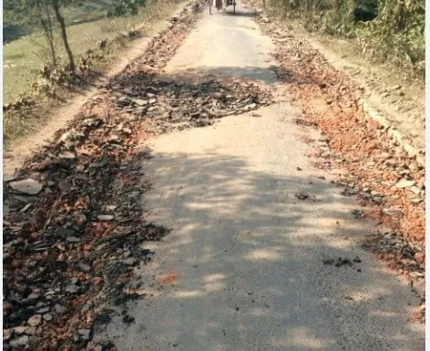 Report on bad or deplorable condition of road in your town or locality