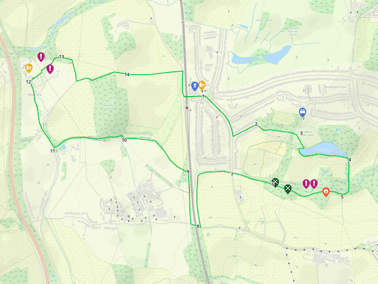 Map for Walk 179: The Swallow Holes Loop