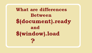 What are differences between $(document).ready and $(window).load?