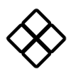 Heavy Icon. It is 4 squares, shaped into a square and rotated into looking like a diamond