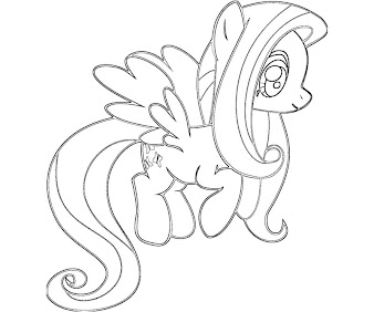 #8 Fluttershy Coloring Page