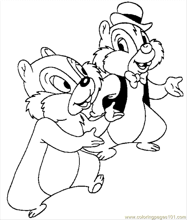 Download chip and dale coloring pages | Minister Coloring