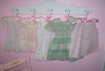 Silk Baby Dresses on Vintage Pastel Baby Dresses On Pink Satin Hangers    I Took The