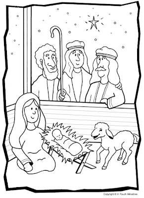 Birth of Jesus Coloring Picture