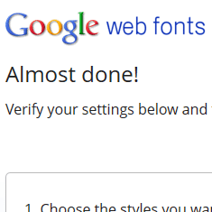 google web fonts homepage