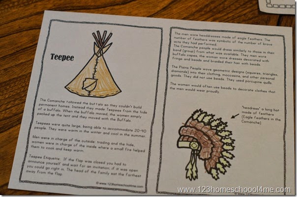 Native Americans - Plain Tribes Unit for Elementary Homeschool Kids. Lots of hands on learning ideas plus FREE mini books and worksheets for kids.