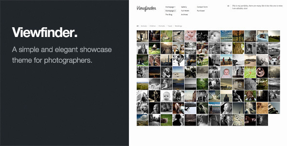 Viewfinder: Photography WordPress Theme - ThemeForest Item for Sale