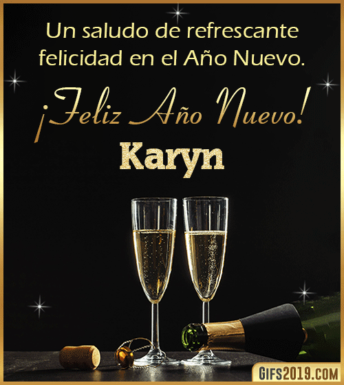 Saludos de año nuevo para karyn
