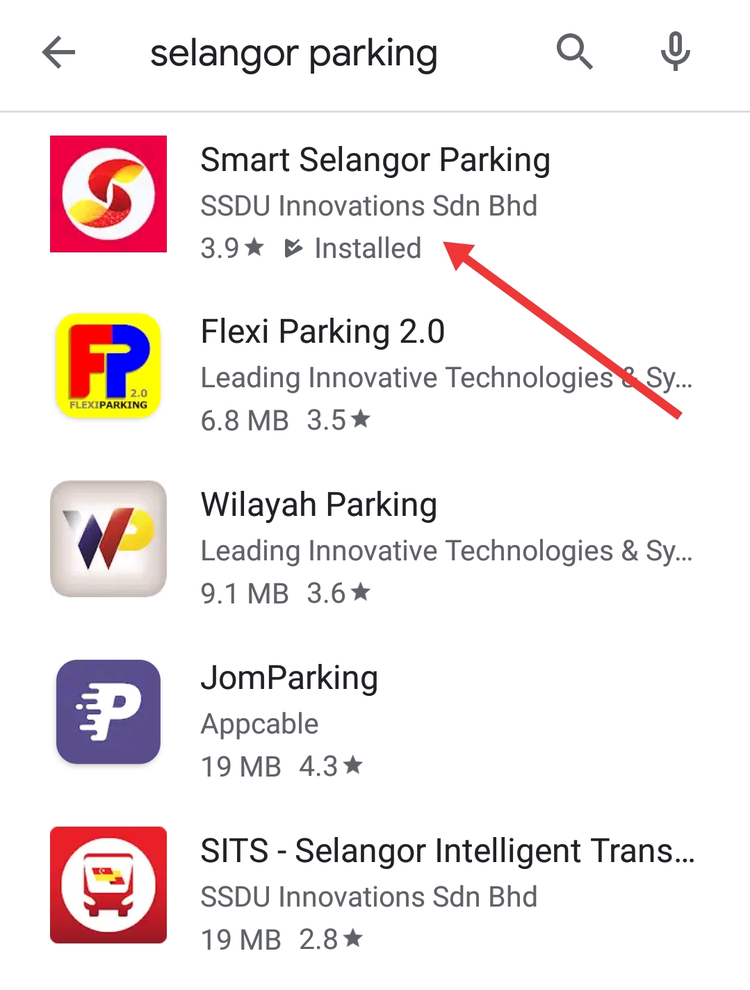 smart selangor parking app