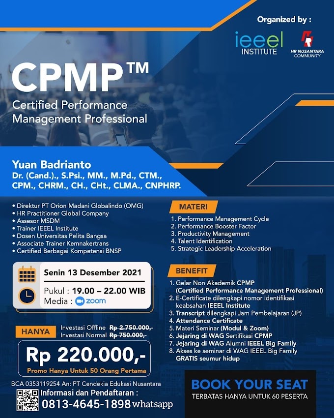 Certified Performance Management Professional (CPMP)