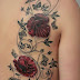 Amazing Full Back Women Body With Flower Tattoo