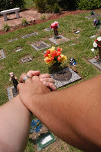 Rachel and Jacob visiting Joseph's Grave on his First birthday