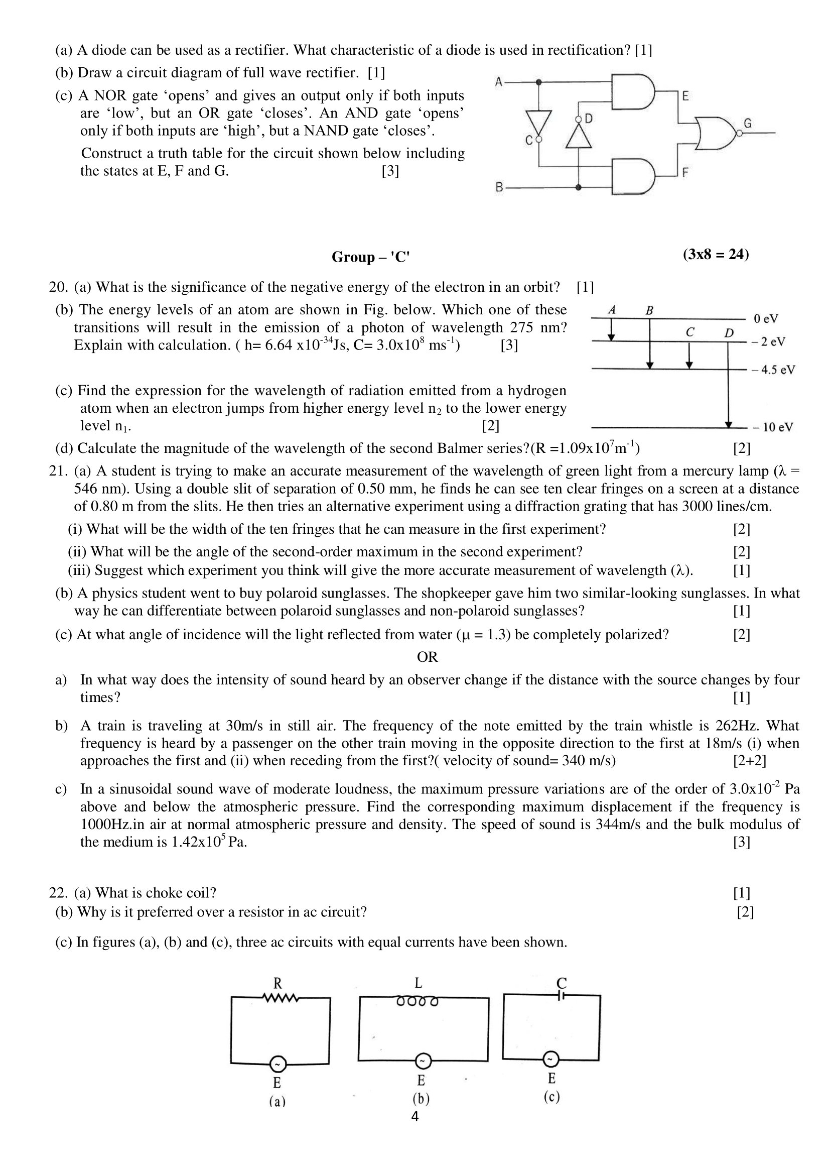 Class 12 NEB Physics Model Question 2079 for 2080 Batch Released by NEB