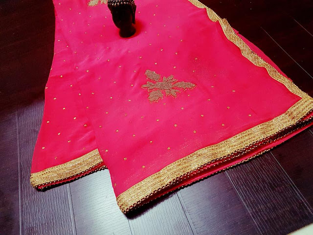 SOFT CHIFFON SAREES WITH WORK