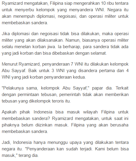 Mantap 10 Ribu Pasukan Siap Kepung Penyandera 7 WNI - Commando