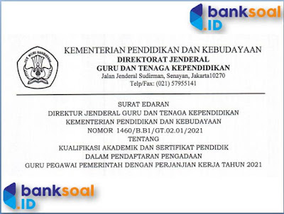 Daftar Kualifikasi Akademik & Serdik Pada Pendaftaran PPPK 2021 - bank