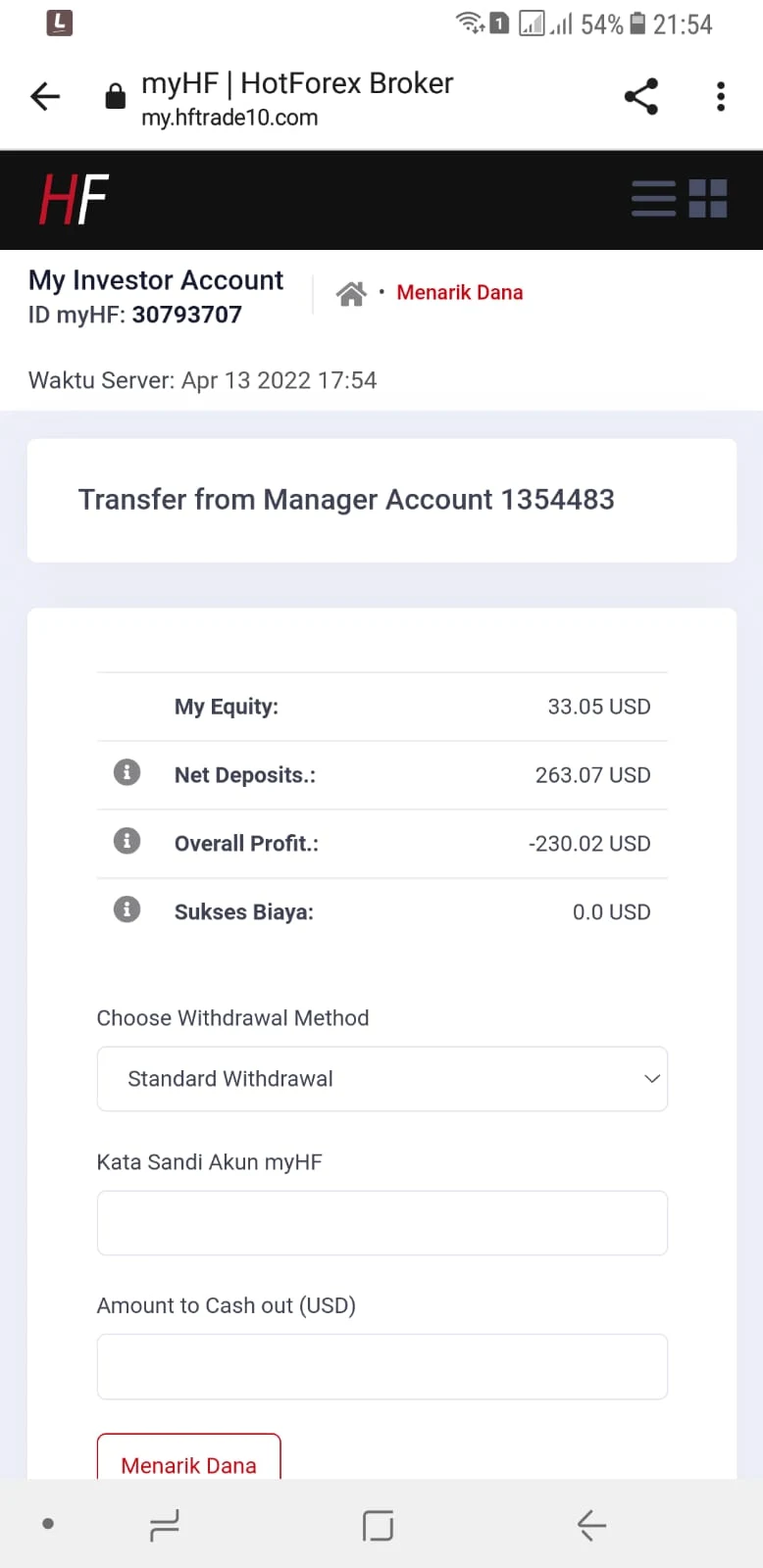 Tangkapan layar Update Review  SPARTA - Hot Forex - Per 13 April   2022