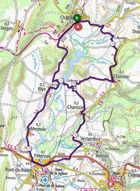 Carte rando vélo de Saint Sorlin