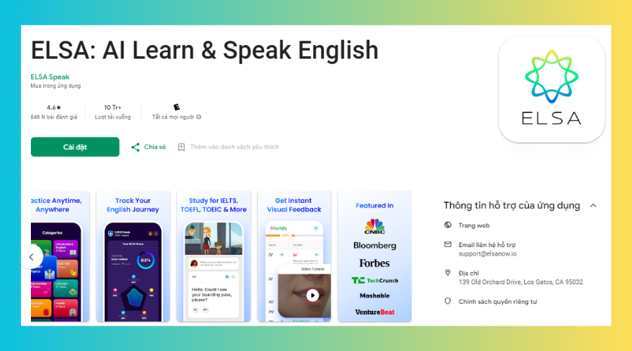 ELSA Speak - ứng dụng học tiếng Anh