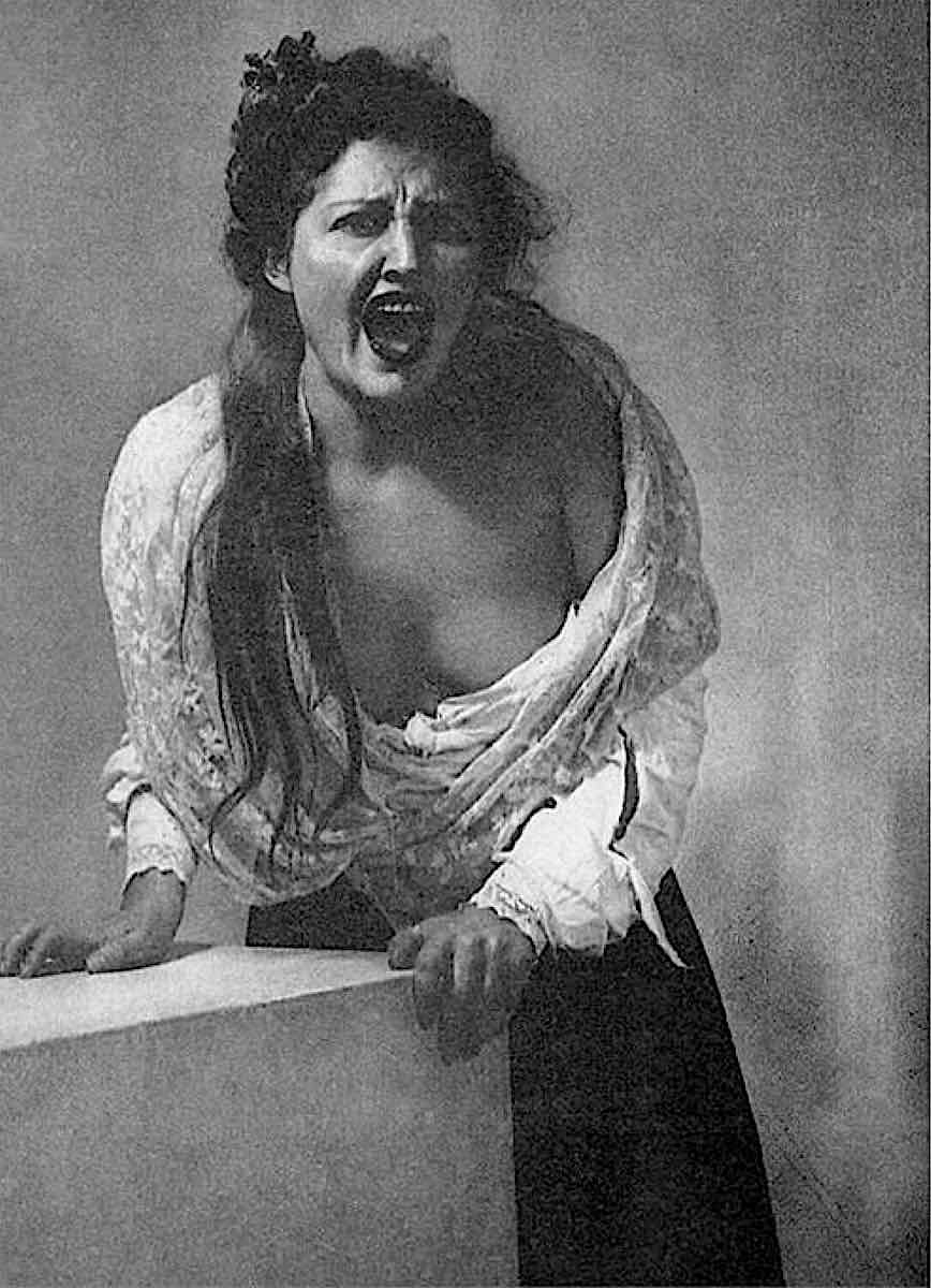 William Mortensen pictorial photograph of an agitated woman