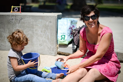 toddler playing in park