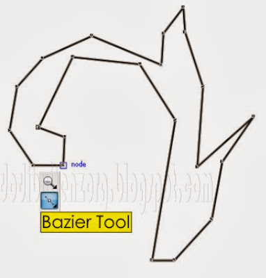 Buat Gambar Dengan Bazier Tool