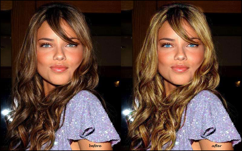 Checkout this interesting before and after photo of Adriana Lima, 