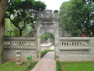 Temple of literature's courtyard. Hanoi, Vietnam