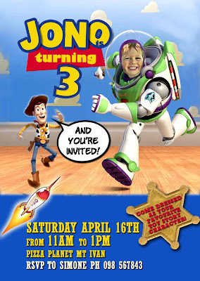 Toy Story Party Personalized Invitation with photo