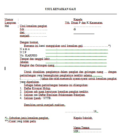 Contoh Surat Usulan Promosi Jabatan Contoh Resource