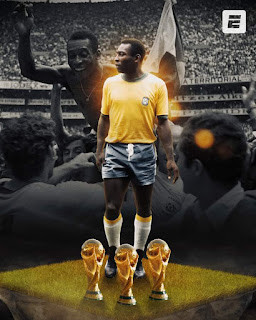 Pelé remains the only player to ever win THREE World Cups 🏆🇧🇷