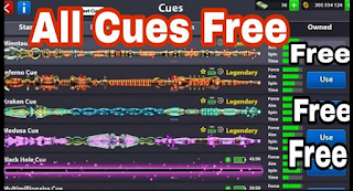 Cara mendapatkan cue legendary 8 ball pool gratis / stik legendary gratis