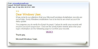 Waspada, Ada E-mail Palsu dari Microsoft  Gula Gula Blog